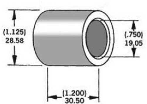 AXLE SPACER ZINC 41592-79 3/4"X1.2"-820-54004