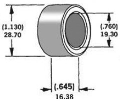 AXLE SPACER ZINC 41594-73 3/4"X0.645"-820-54005