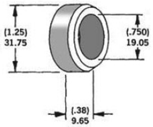 AXLE SPACER ZINC 43358-83A 3/4"X0.38"-820-54009
