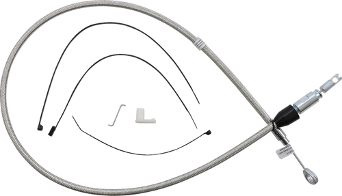 Polished Stainless Quick Connect Upper Clutch Cable 06522489