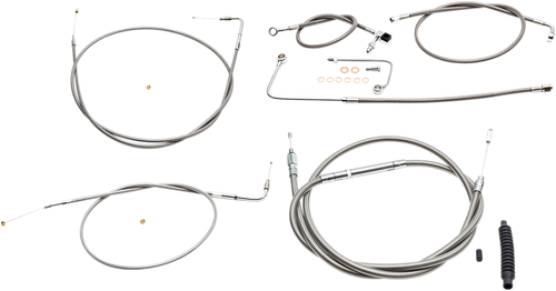 Standard Stainless Braided Handlebar Cable/Brake Line Kit 06101784 Standard Stainless Braided Handlebar Cable/Brake Line Kit 06101784