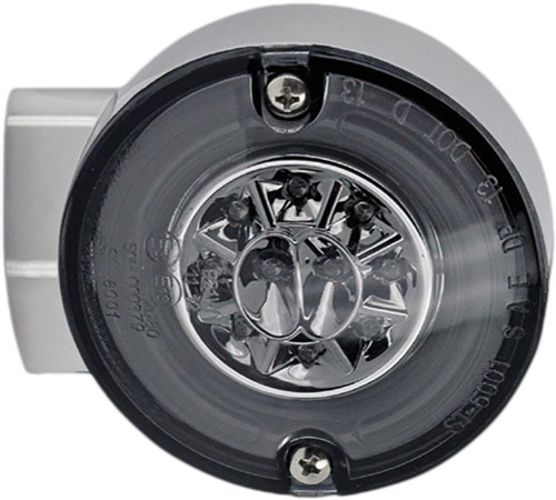 DUAL FUNCTION FRONT RT TURN SIGNAL AMBER CHR W/SMK LENS-820-52399