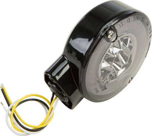 DUAL FUNCTION FRONT TURN SIGNAL BLACK W/SMOKE LENS-820-52401