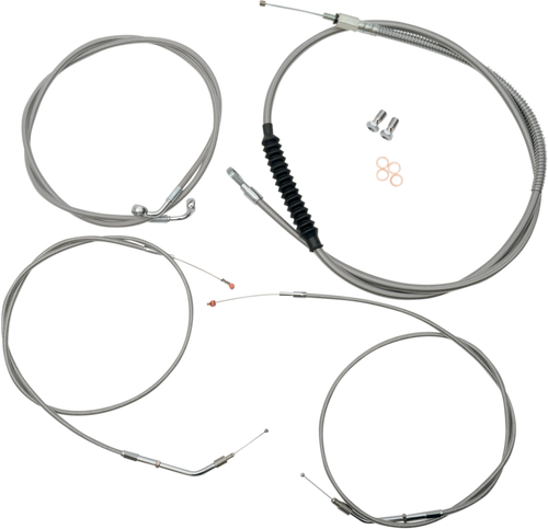 Standard Stainless Braided Handlebar Cable/Brake Line Kit 06100430
