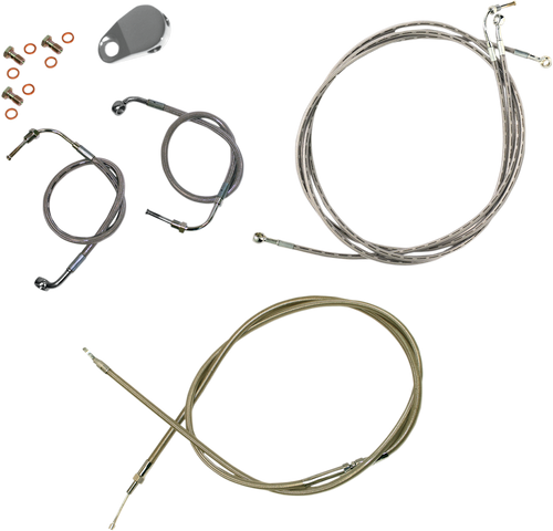 Standard Stainless Braided Handlebar Cable/Brake Line Kit 06100563