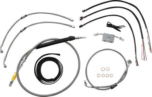 Complete Stainless Braided Handlebar Cable/Brake Line Kit — Cable Kit 06620876 Complete Stainless Braided Handlebar Cable/Brake Line Kit — Cable Kit 06620876