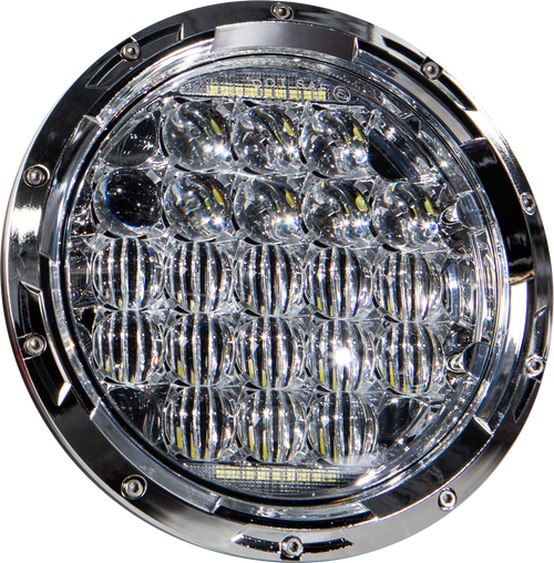 LED HEADLIGHT 7" 90W CHROME 3500/2400 LUMENS-820-0363