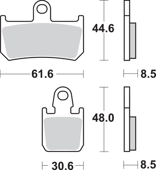 HS Street Excel Sintered Front Brake Pads 17211664