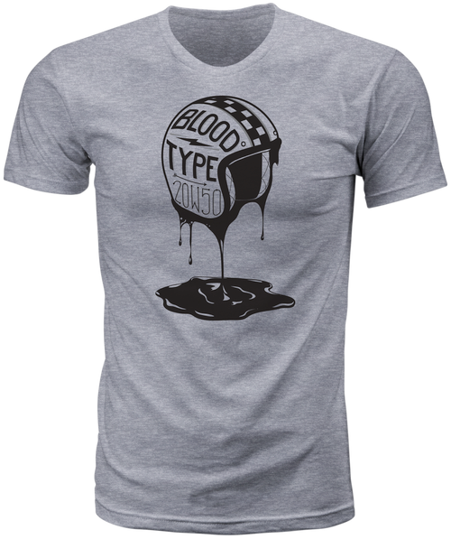 BLOOD TYPE TEE HEATHER LG-489-1926L