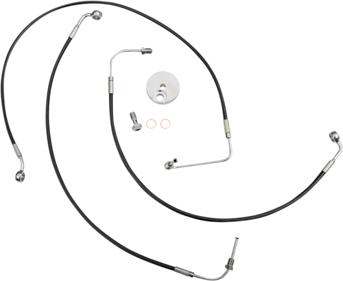 Black Braided Brake Line Kit 17416244