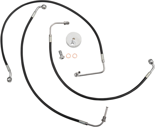 Black Braided Brake Line Kit 17413918