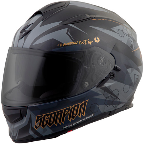 EXO-T510 FULL-FACE HELMET CIPHER BLACK/GOLD MD-75-1064M EXO-T510 FULL-FACE HELMET CIPHER BLACK/GOLD MD-75-1064M