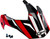 VISOR VERTICAL BLACK/RED W/SCREWS GM-11-72-3353