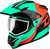 GM-11 RONIN HELMET BLACK/AQUA/CORAL XL-72-7259X