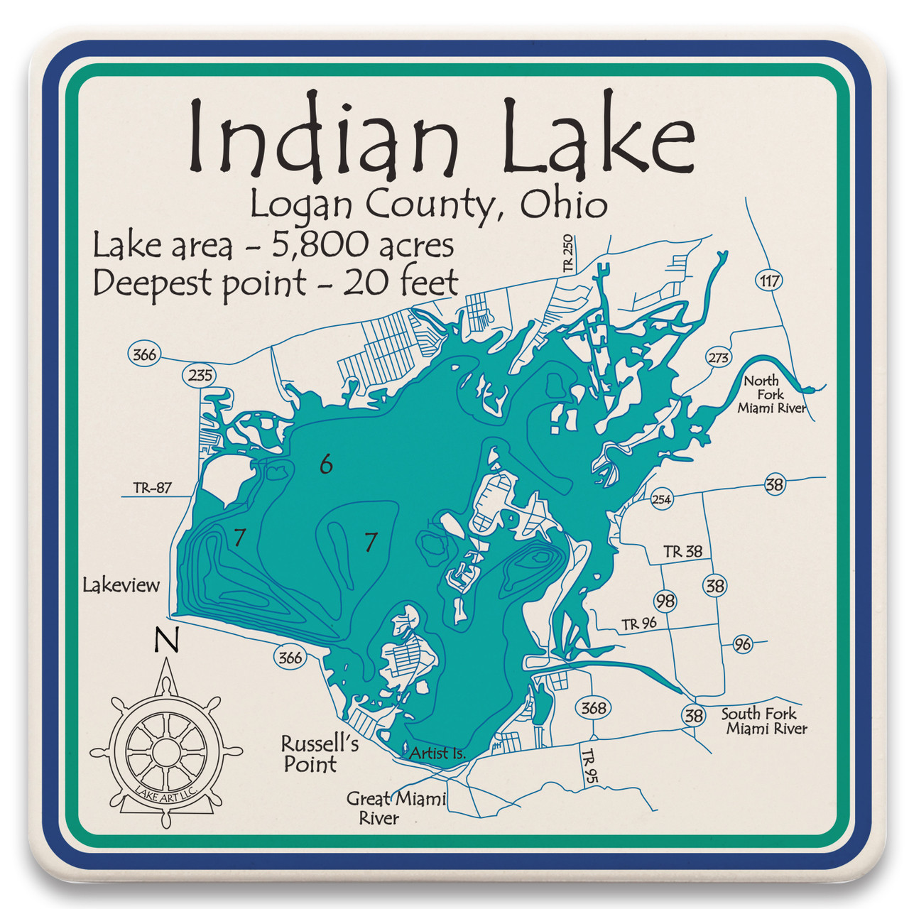 Indian Lake State Park Ohio Campground Map 4968