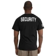 Stay ready and on guard with Rothco’s Two-Sided Security T-Shirt! Featuring bold “SECURITY” text on the front and back for easy identification, and a forward-facing US Flag on the sleeve, these security shirts are ideal for security officers, event staff, bike patrol, bouncers, and public safety professionals. Made from a comfortable and long-lasting 60% cotton / 40% polyester blend, this printed t-shirt withstands rigorous outdoor elements while ensuring comfort and longevity on duty. The tag-less label prevents irritation, making it perfect for long shifts.