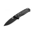 The Bugout® they’ve all been waiting for. Blacked out from tip to tail, this Bugout® will be a favorite amongst customers of all lifestyles. Re-engineered with Benchmade’s new CF-Elite™ handle technology, the 535BK-2 weighs in slightly lighter than its predecessors, yet boasts greater rigidity under pressure. Just when you thought the Bugout® couldn’t get any lighter…

Specifications

Blade Length:	3.24" | 8.23cm
Blade Thickness:	0.090" | 2.286mm
Open Length:	7.46" | 18.95cm
Closed Length:	4.22" | 10.72cm
Handle Thickness:	0.42" | 10.67mm
Weight:	1.8oz | 51.03g
Features

More Information
Blade Edge	Plain
Blade Finish/Color	Cerakote
Blade Steel	CPM-S30V (58-60 HRC)
Blade Style/Shape	Drop-point
Clip Type	Mini Deep-Carry
Clip Position	Reversible
Handle Material	CF-Elite®
Handle Color	Black
MOLLE Compatible	No
Use	Every Day, Outdoor
Blade Style	Plain Drop-Point
Handle Material	
Black Finish: Finish Black Blade Steel: CPM-S30V (58-60) Handle Material: CF-Elite