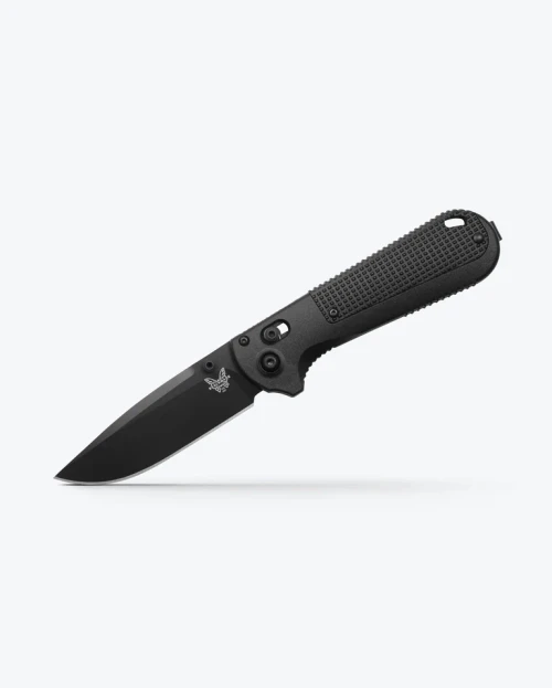 Look no further than the 430BK-02 Redoubt® for all-encompassing preparedness from self-defense to hard-use utility. The new under-the-radar, all-black variant of this robust EDC features tough CPM-D2 blade steel with a Black Cerakote finish and durable Black Grivory® handles with a highly textured pattern for a sure grip with or without gloves. Offered with a plain edge or serrated drop-point blade

AXIS® Lock

blade style

Drop-Point

handle

Grivory®

pocket clip

Deep Carry

blade finish

Cerakote®

blade color

Black

clip color

Black

clip finish

Black Oxide

clip position

Tip-up

clip type

Deep Carry

ambidextrous

Yes

handle material

Grivory®

handle color

Black

lanyard hole

Yes

blade steel

CPM-D2 Tool Steel (60-62HRC)

weight

3.72oz | 105.46g