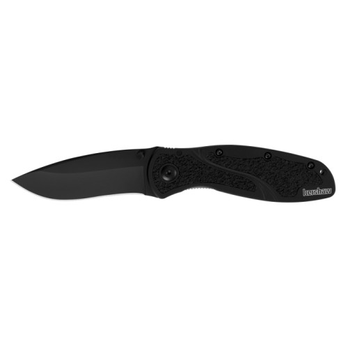 This is a Blur on the dark side. Like all Blurs it’s equipped with a big, slightly recurved blade that’s ideal for multitasking. The blade shape offers both excellent slicing and piercing capabilities and the high-performance 14C28N stainless blade steel offers corrosion resistance and hardness. The black Blur has a Cerakote blade for extra blade protection and performance.

Made in the USA; a classic Kershaw with a do-it-all blade, dark good looks
High-performance 14C28N stainless steel blade, black Cerakote coating for blade protection, enhanced performance
Anodized aluminum handles are scratch and fade resistant, Trac-Tec inserts promote solid grip
Kershaw's assisted opening for easy one-handed opening with thumb stud
Please note that older models use a black DLC finish. Current production models are built with a Cerakote blade finish.

Features + Details
Status Bestseller
Edition Engravable
Use Everyday, Work
Type Assisted, Folder
Style Pocketknife
Designer Ken Onion
Blade Edge Plain
Opening Action Assisted
Opens With Thumb stud
Lock Type Inset liner lock
Pocketclip Reversible (right, tip-up/down)
Handle Color Black
Made in USA Yes
Country of Origin US