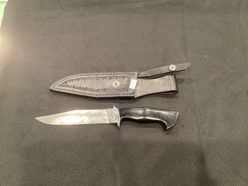 Tallen Damascus Butcher Fixed Blade Knife (3 Damascus) DM1062 - Blade HQ