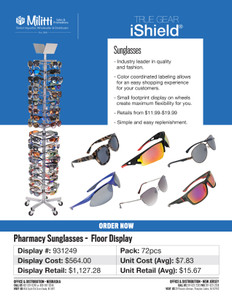 Pharmacy Sunglasses Floor Display - 72pcs Pharmacy Sunglasses Floor Display - 72pcs
