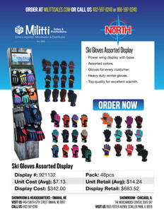 Ski Gloves Display - 48pcs Ski Gloves Display - 48pcs