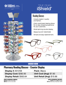 Pharmacy Reading Glasses Counter Display - 36pcs Pharmacy Reading Glasses Counter Display - 36pcs