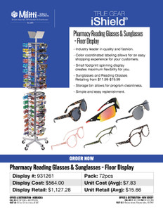 Pharmacy Reading Glasses & Sunglasses Floor Display - 72pcs Pharmacy Reading Glasses & Sunglasses Floor Display - 72pcs