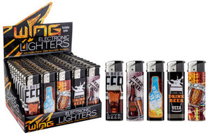 $1.99 Beer Time Electronic Lighter (50/1000) (1000 lighters per quantity ordered) $1.99 Beer Time Electronic Lighter (50/1000) (1000 lighters per quantity ordered)