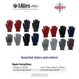 $5.99 Texting Gloves Assortment $5.99 Texting Gloves Assortment
