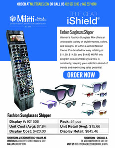 Fashion Sunglasses Shipper - 54pcs Fashion Sunglasses Shipper - 54pcs