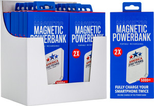 $17.99 Patriotic Magnetic Power bank 5,000mAh