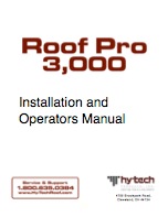 Hy-Tech Roof Pro 3,000 Installation and Operators Manual