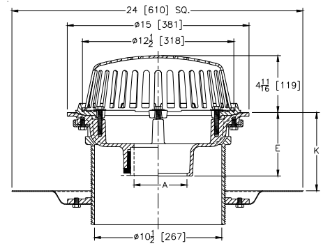 Zurn Z100 Roof Drain Dome - Commercial Roofing Specialties