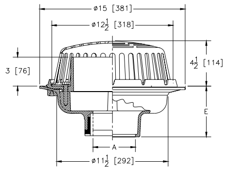 Zurn Z100 W3 Roof Drain Water Level Regulator