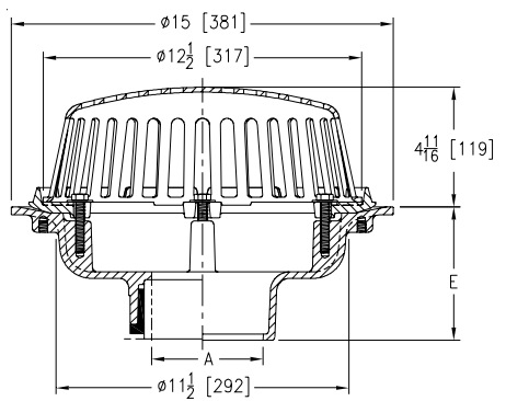 Zurn Z100 15 In Roof Drain Specs Options