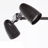 Close up of bullet lights on Streamline Wall Mount Double PAR20 Spotlight Fixture