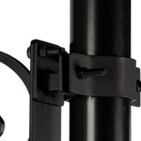 Close up of Bracket-to-Post Adapter with Milano Bracket bolted on