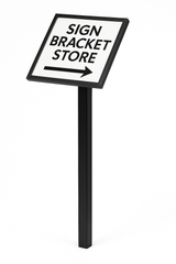 ViewPoint Wayfinding Single Post System with 24"x24" sign blank, direct burial on white background ViewPoint Wayfinding Single Post System with 24"x24" sign blank, direct burial on white background