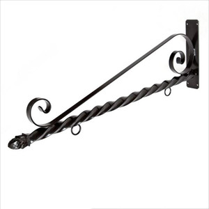 Twisted Arm Blade Sign Bracket with Pineapple Finial Twisted Arm Blade Sign Bracket with Pineapple Finial