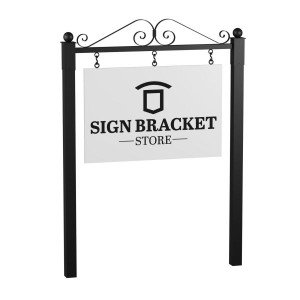 Torino Post and Panel System with 46"L x 30"H sign blank Torino Post and Panel System with 46"L x 30"H sign blank