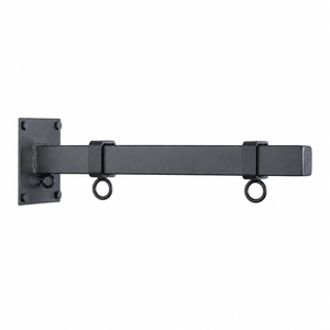 Universal Straight Arm Bracket with Adjustable Ring Centers on white background