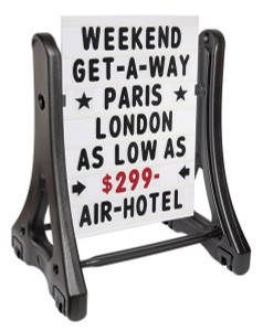  32”(w)x24”(d)x45”(h) Rolling Sidewalk Sign