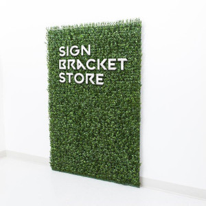 UV Outdoor Rated Duraleaf 45 Degree Boxwood Wall Signage