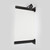Side Angle of Set of 2 Lighted Montamar Channel Sign Brackets with PVC sign blank