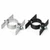 2 3/8" Round Center Mount Sign Bracket - Double-sided in anodized clear or black finish