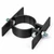 2 3/8" Round Center Mount Sign Bracket - Double-sided black anodized finish