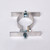 Top view 2 3/8" Round Center Mount Sign Bracket - Double-sided