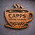 Capps Coffee Counter in corten steel custom made signage