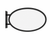 Modern Oval Fixed Blade Sign Bracket on white background